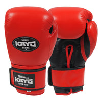 KAYO® Technical Red & Black Cowhide Leather Heavy Bag Boxing Gloves