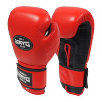 KAYO® Technical Red & Black Cowhide Leather Heavy Bag Boxing Gloves