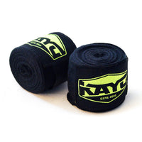 KAYO® Stretch Hand Wraps with Hook & Loop closure - Black