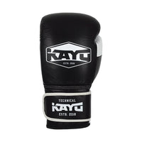 KAYO® Black Cowhide Leather Boxing Gloves