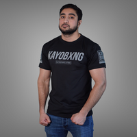 KAYO® Supremacy Tee for Winter Workouts - Black & Gunmetal Reflective