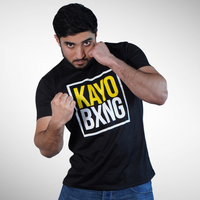 KAYO® Xtreme Fitted Cotton Tee - Yellow & White