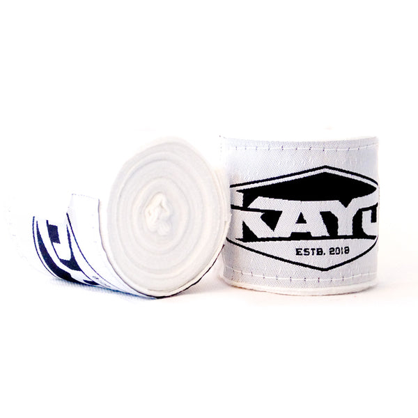 KAYO® Stretch Hand Wraps with Hook & Loop closure - White